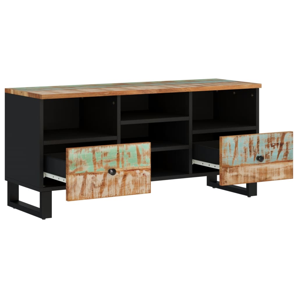 TV Cabinet 100x33x46 cm - Solid Wood Reclaimed and Engineered Wood