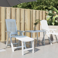 Sun Lounger White Plastic - Comfortable Outdoor Lounger