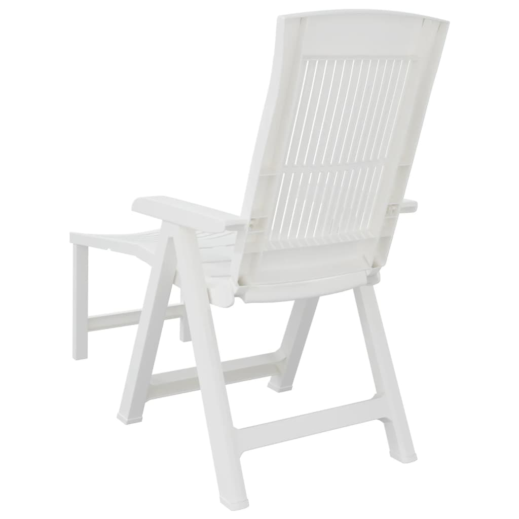 Sun Lounger White Plastic - Comfortable Outdoor Lounger