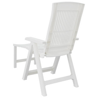 Sun Lounger White Plastic - Comfortable Outdoor Lounger