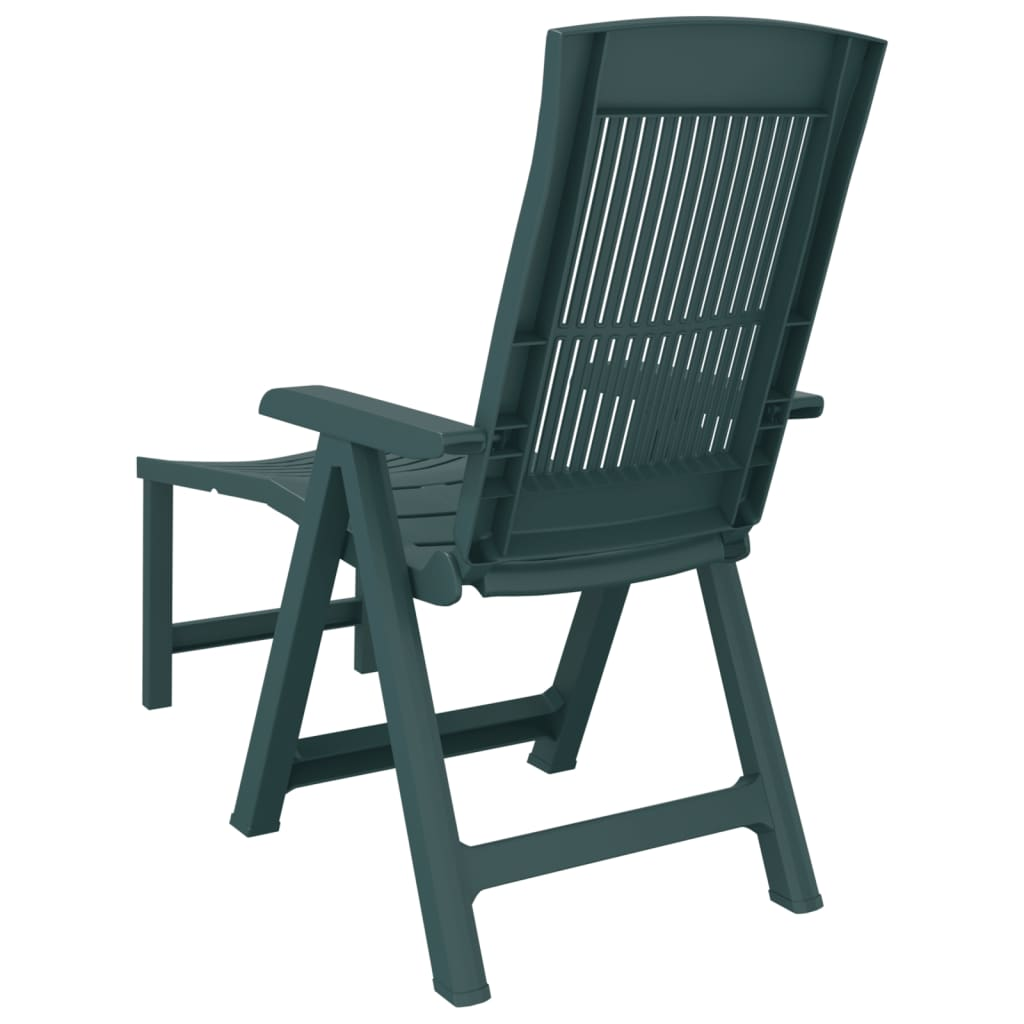 Sun Lounger Green Plastic - Outdoor Garden Lounger Chair