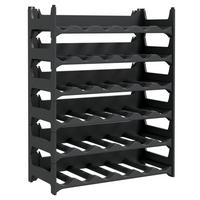 Wine Rack for 36 Bottles - Stackable Wine Shelf for Stylish Wine Storage