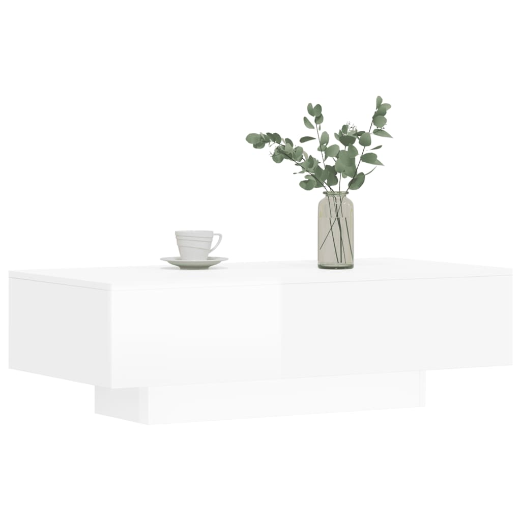 Coffee Table High Gloss White | Modern Design, Durable Engineered Wood