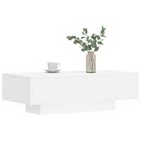 Coffee Table White 100x49.5x31 cm - Engineered Wood | Elegant Living Room Furniture