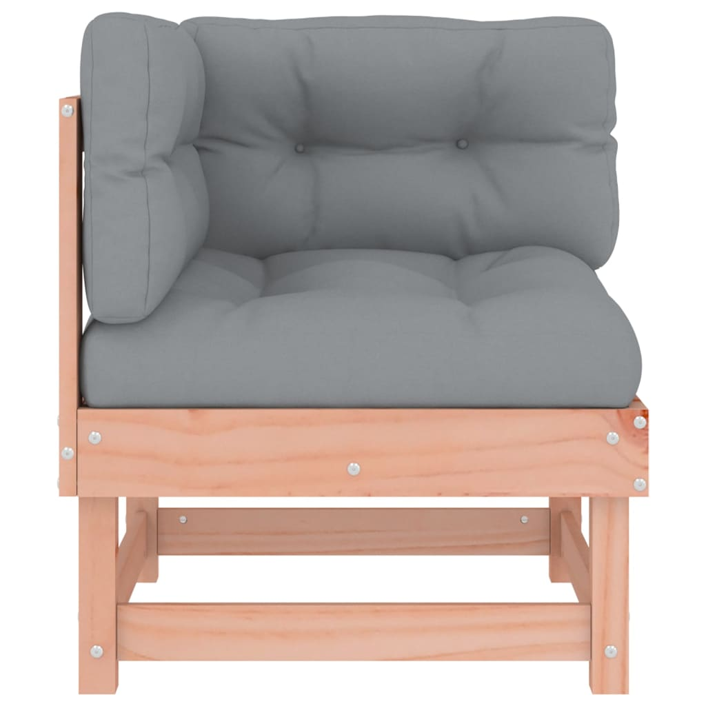 Corner Sofa with Cushions | Solid Wood Douglas | Outdoor Garden Furniture