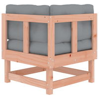 Corner Sofa with Cushions | Solid Wood Douglas | Outdoor Garden Furniture