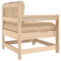 Garden Chair with Cushions Solid Wood Pine - Comfortable and Stylish Outdoor Furniture