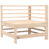 Corner Sofa with Cushions | Solid Wood Pine | Outdoor Garden Furniture