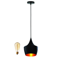 Retro Industrial Hanging Lamp Pendant Lamp Bar Lampshade Lamp E27 Black