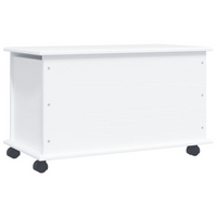 Storage Chest with Wheels ALTA White 73x39.5x44 cm Solid Wood Pine - Organize Your Living Space