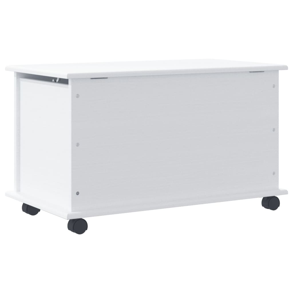 Storage Chest with Wheels ALTA White 73x39.5x44 cm Solid Wood Pine - Organize Your Living Space