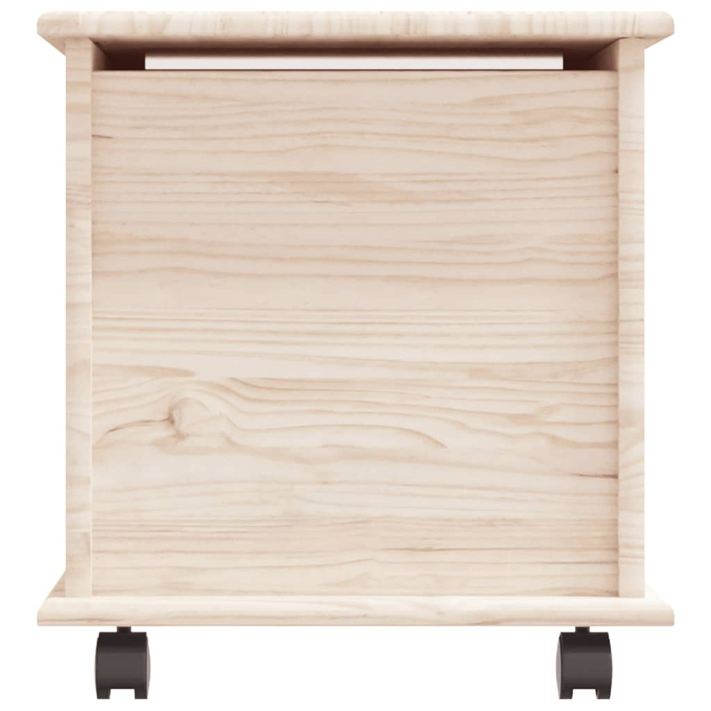 Storage Chest with Wheels ALTA 73x39.5x44 cm Solid Wood Pine - Organize Your Space with Style