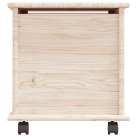 Storage Chest with Wheels ALTA 73x39.5x44 cm Solid Wood Pine - Organize Your Space with Style