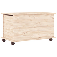 Storage Chest with Wheels ALTA 73x39.5x44 cm Solid Wood Pine - Organize Your Space with Style