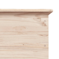 Storage Chest with Wheels ALTA 73x39.5x44 cm Solid Wood Pine - Organize Your Space with Style