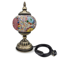 Turkish Moroccan Style Table Lamp | Mosaic Glass Bedside Desk Lamp