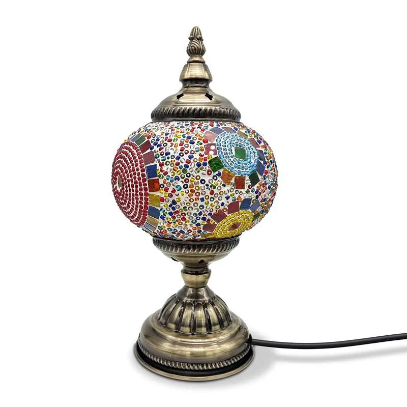 Turkish Moroccan Style Table Lamp | Mosaic Glass Bedside Desk Lamp