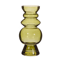 Selina Glass Vase Green - Elegant Bohemian Home Decor