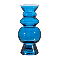 Selina Glass Vase Blue - Bohemian-inspired Home Decor