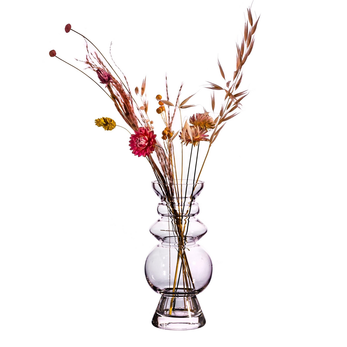 Selina Glass Vase Clear | Bohemian-inspired Home Decor