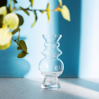 Selina Glass Vase Clear | Bohemian-inspired Home Decor