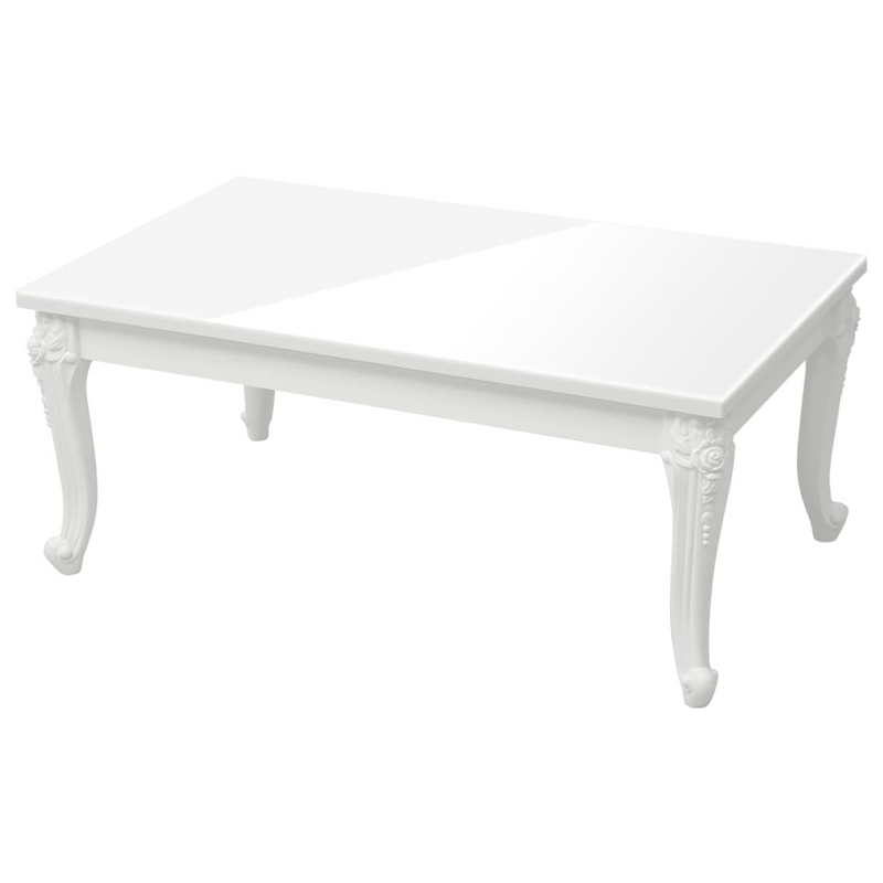 Coffee Table High Gloss White 100x50x42 cm - Elegant and Durable