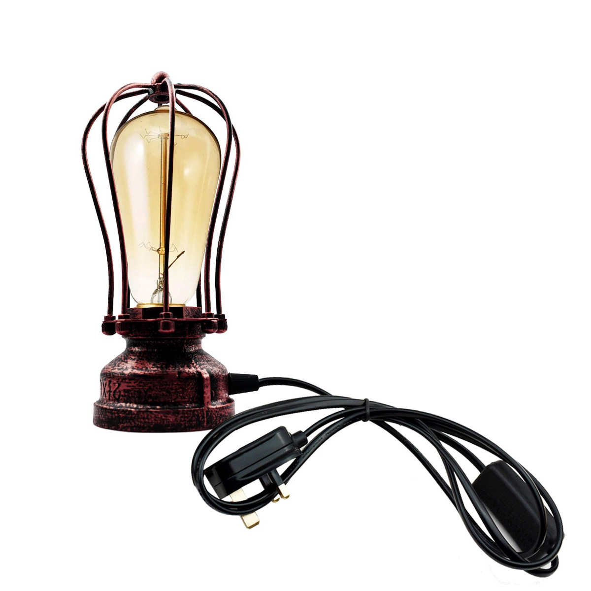 Table Lamp Light Industrial Table Lamp with Plug In Cord~5012