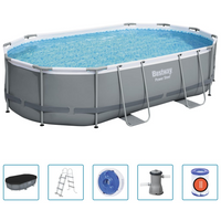 Bestway Power Steel Swimming Pool Set Oval 488x305x107 cm - Enjoy Endless Summer Fun!