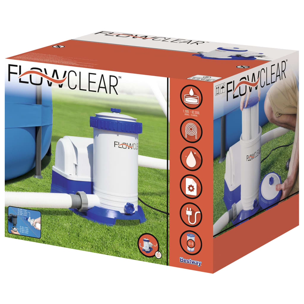 Bestway Flowclear Swimming Pool Filter Pump 9463 L/h - Fast and Effective Water Circulation