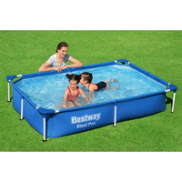 Bestway Steel Pro Swimming Pool 221x150x43 cm - Durable and Easy-to-Set-Up Above Ground Pool