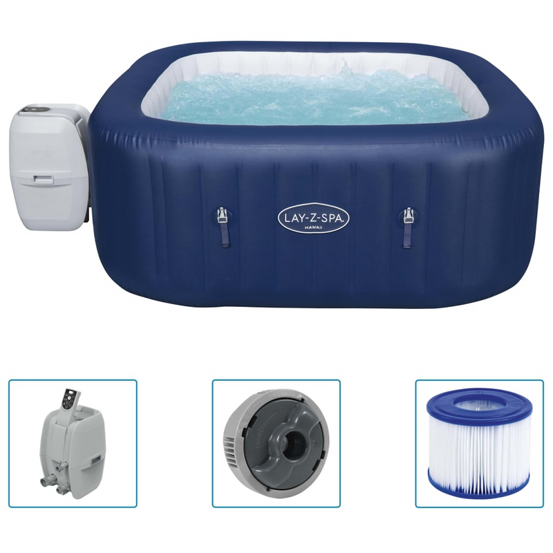 Bestway Lay-Z-Spa Inflatable Hot Tub Hawaii AirJet - Affordable and Portable Spa for Ultimate Relaxation