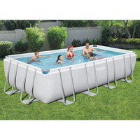 Bestway Power Steel Swimming Pool Set Rectangular 549x274x122 cm - Durable, Stylish, and Easy to Set Up