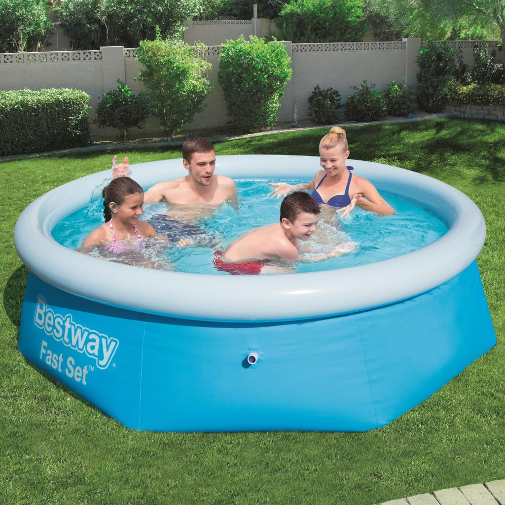 Bestway Fast Set Inflatable Swimming Pool Round 244x66 cm - Create Unforgettable Summer Memories