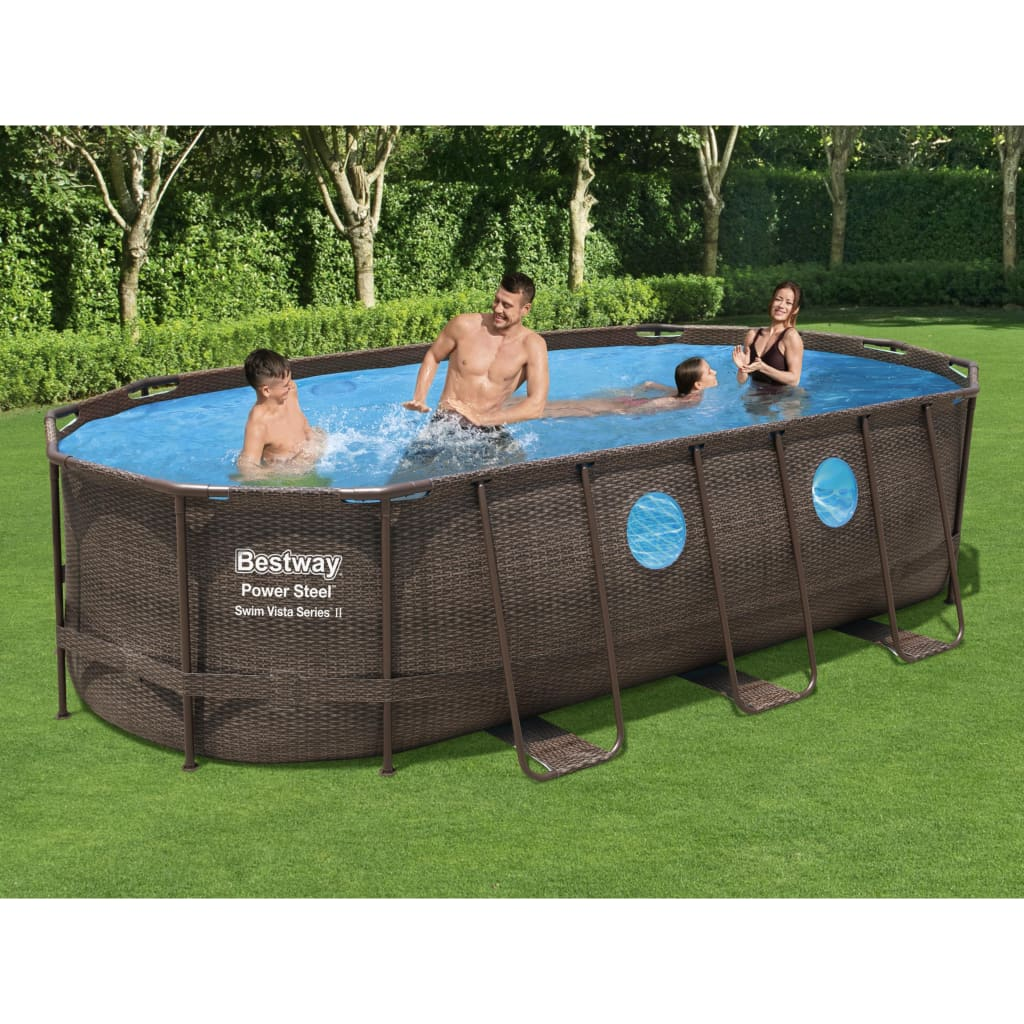 Bestway Power Steel Swim Vista Series Swimming Pool Set - Enjoy Fun in the Sun!