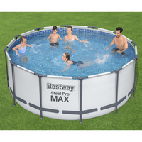 Bestway Steel Pro MAX Swimming Pool Set Round 366x122 cm - Enjoy Endless Fun in Your Backyard!