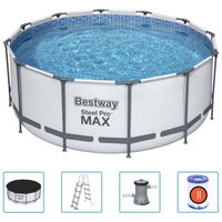 Bestway Steel Pro MAX Swimming Pool Set Round 366x122 cm - Enjoy Endless Fun in Your Backyard!