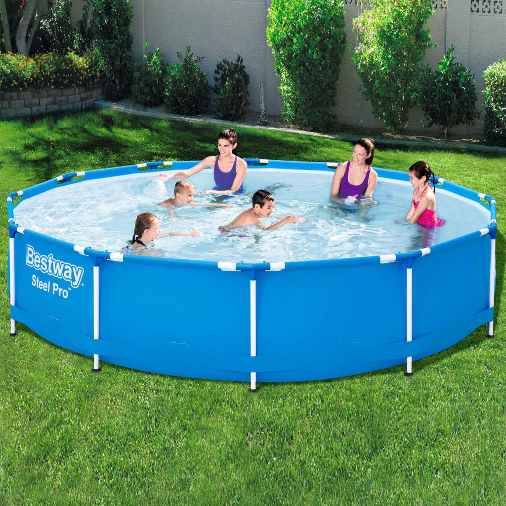 Bestway Swimming Pool Steel Pro Frame 366x76 cm - Durable and Stylish Above-Ground Pool for Endless Fun