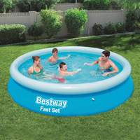 Bestway Fast Set Inflatable Swimming Pool Round 366x76 cm - Enjoy Fun in the Sun with Family and Friends