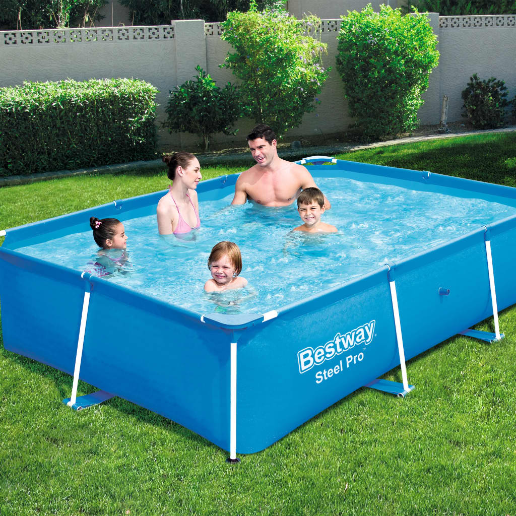 Bestway Steel Pro Swimming Pool with Steel Frame 259x170x61 cm - Enjoy Fun in Your Backyard!