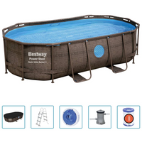 Bestway Power Steel Swimming Pool Set - Durable, Stylish, and Fun