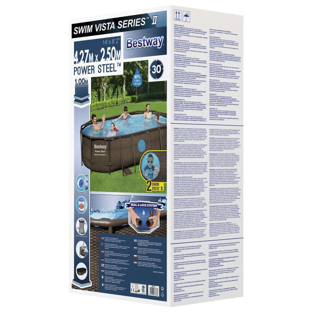 Bestway Power Steel Swimming Pool Set - Durable, Stylish, and Fun