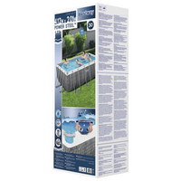 Bestway Power Steel Rectangular Swimming Pool Set 412x201x122 cm - Durable, Easy to Set Up, and Corrosion-Resistant