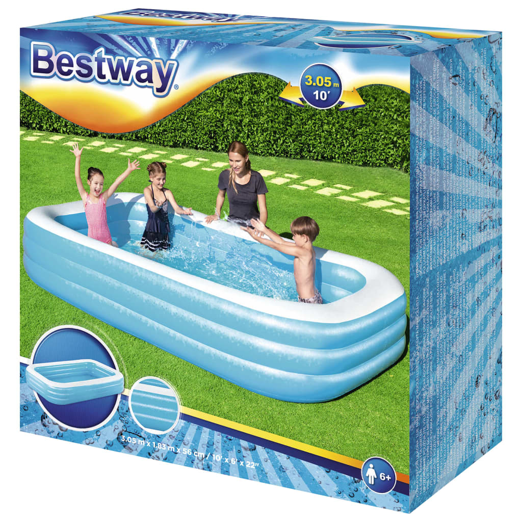 Bestway Inflatable Swimming Pool 305x183x56 cm - Enjoy Summer Fun in Your Backyard!