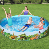 Bestway Swimming Pool Dinosaur Fill'N Fun - Sturdy and Durable Outdoor Pool for Summertime Fun