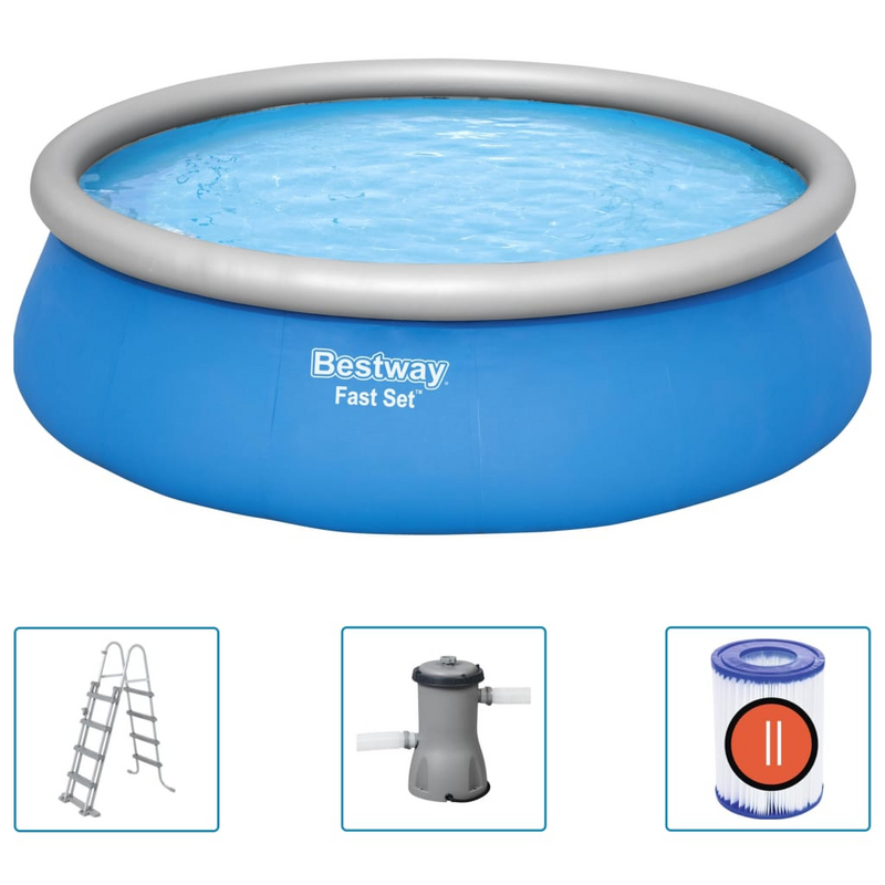 Bestway Fast Set Inflatable Swimming Pool Set - Enjoy Splashing Fun with Family and Friends