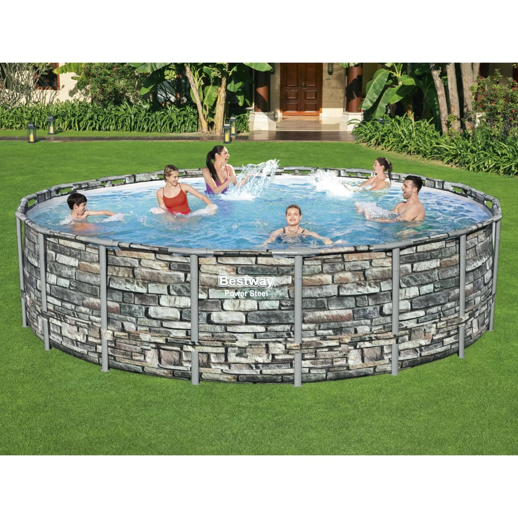 Bestway Power Steel Swimming Pool 549x132 cm - Enjoy Endless Fun in Your Backyard