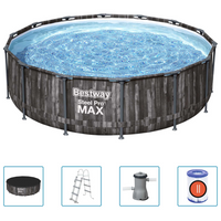 Bestway Steel Pro MAX Swimming Pool Set Round 427x107 cm - Enjoy Summer in Your Backyard with Family and Friends