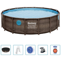 Bestway Power Steel Swimming Pool Set 488x122 cm - Durable, Stylish, and Easy to Set Up