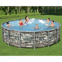 Bestway Power Steel Swimming Pool Set 488x122 cm - Durable and Stylish Above-Ground Pool