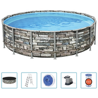 Bestway Power Steel Swimming Pool Set 488x122 cm - Durable and Stylish Above-Ground Pool